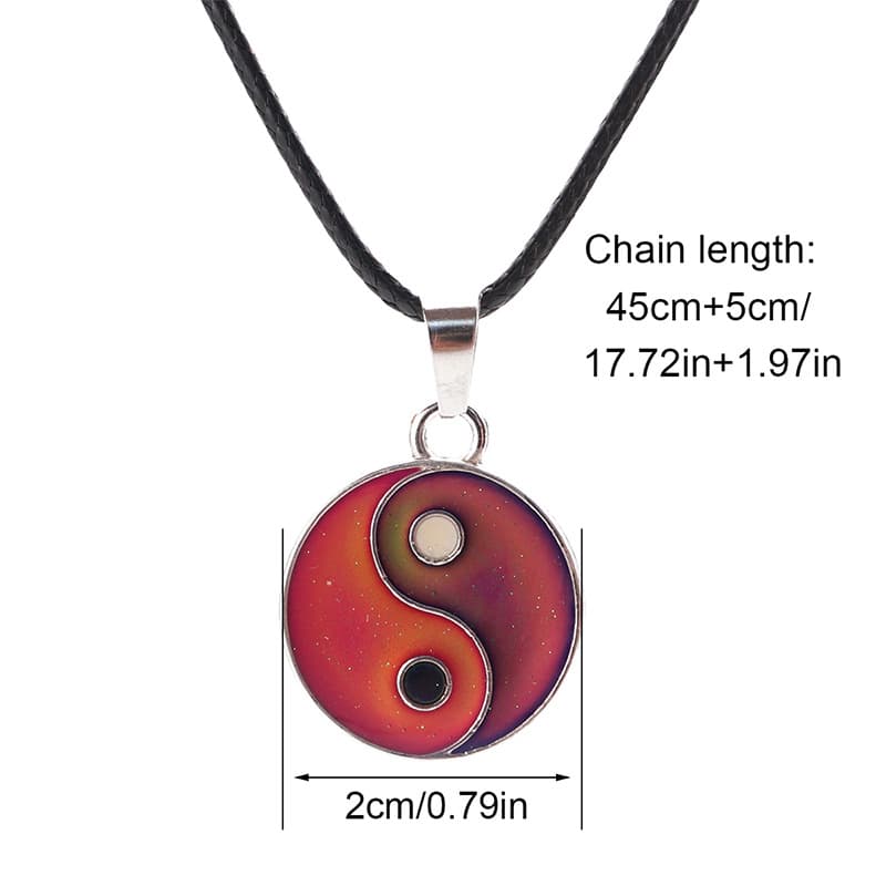 Temperature Changing Yin Yang Necklace - Couples Fashion Statement