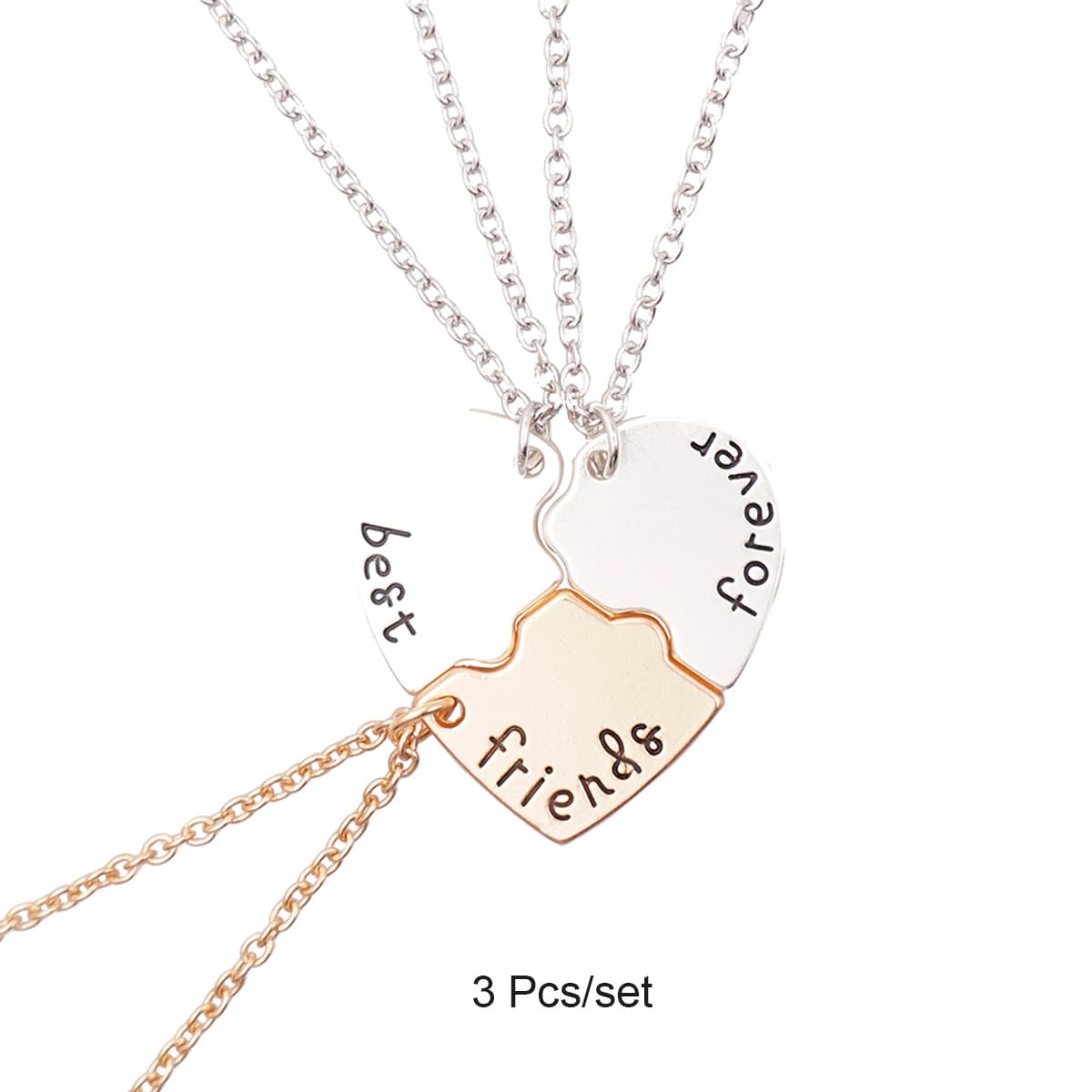 Starry Moon Yin Yang Pendant Necklace Set for Best Friends