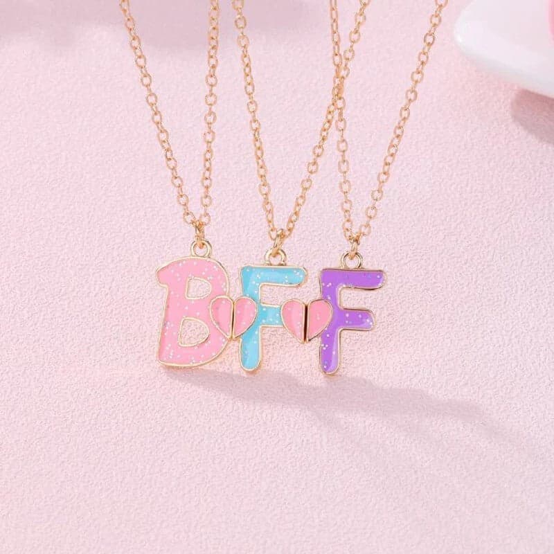 BFF Letter Necklace for 3