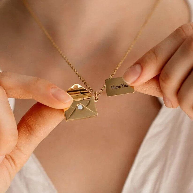 Custom Engraved Love Letter Necklace
