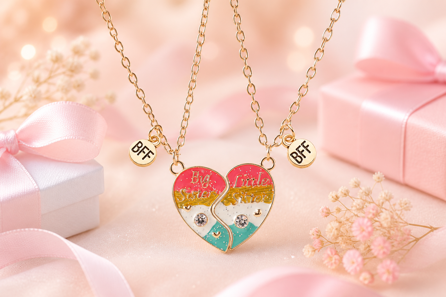 Matching Bracelets for 2 Best Friends? Try This Sweet Necklace Set