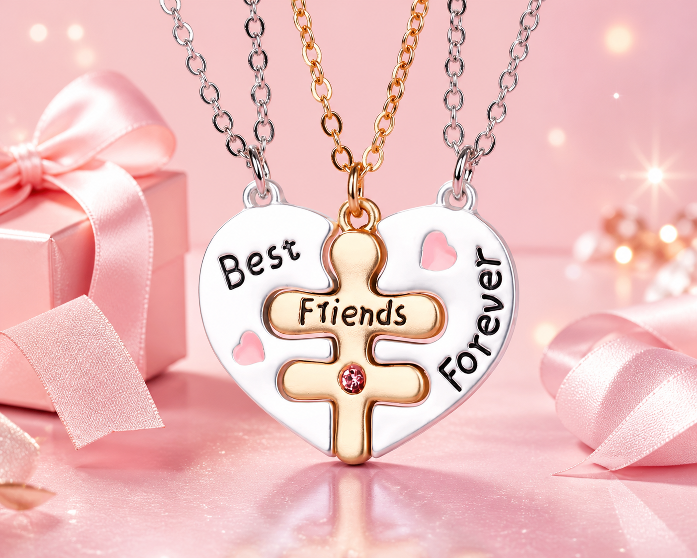 Personalized Name Necklace for Friends: Besties Gift for 3