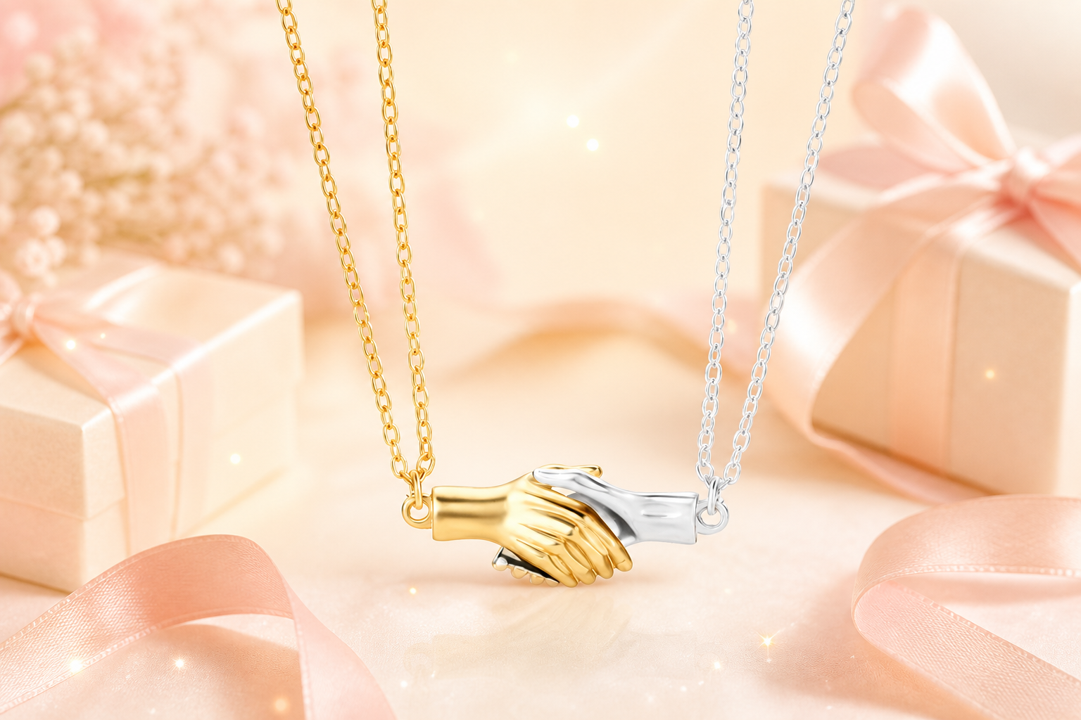 Engraved BFF Necklace Ideas: Meet the Magnetic Handshake