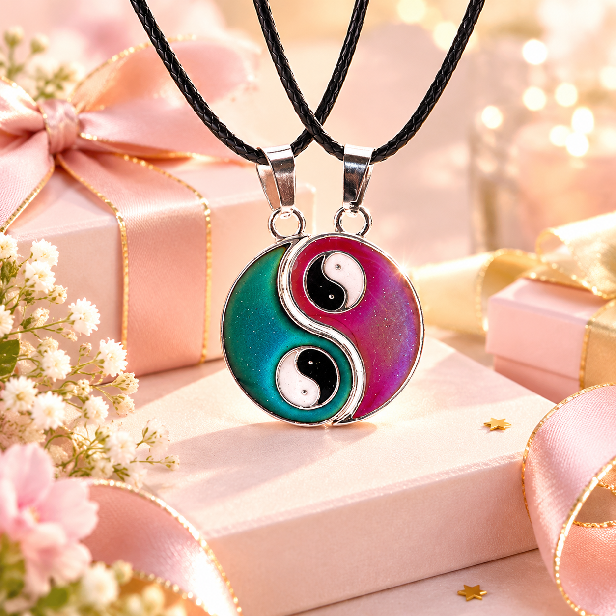 Friendship Necklaces for 5: Color-Changing Yin Yang Gift
