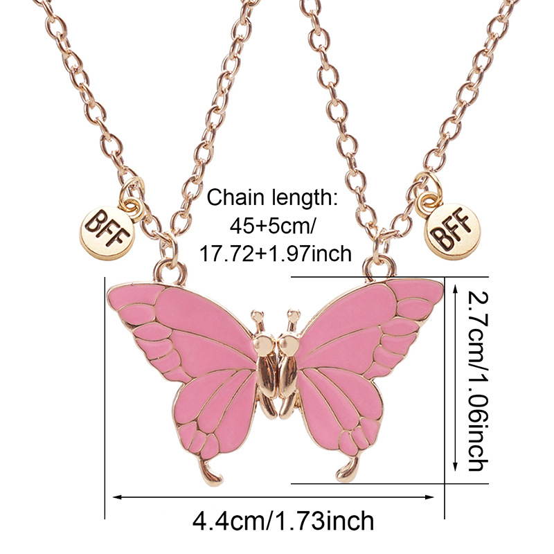 BFF Butterfly Magnetic Necklace - Cute Couple & Best Friend Gift