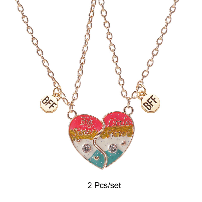 Matching Heart BFF Necklace Set for Best Friends
