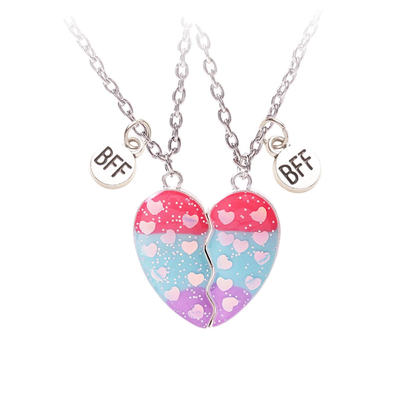 Best Friend Heart Necklace Set - Matching BFF Jewelry Gift